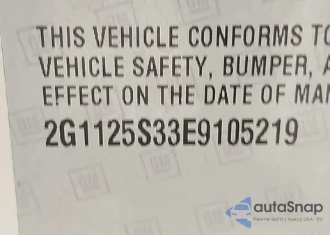 2014 Chevrolet Impala 2Lt from USA, damaged, VIN 2G1125S33E9105219